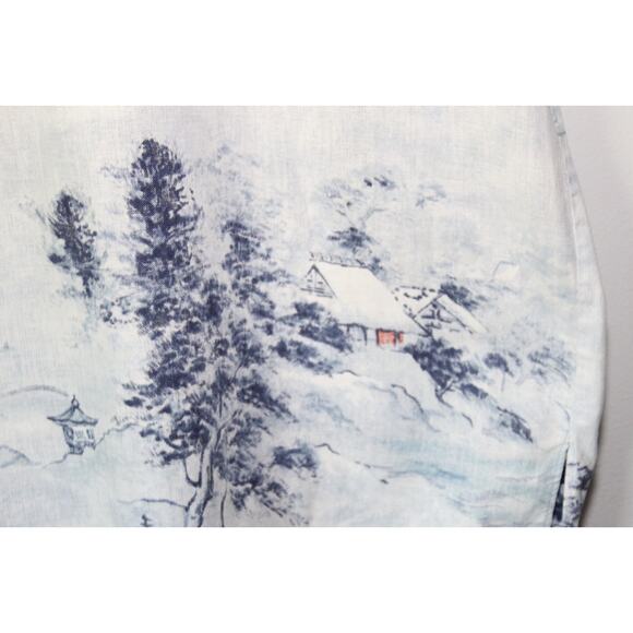 Vintage Surf Line Hawaii Printed 1/2 Button Up Pullover Shirt Large Hawaiian Top - Picture 6 of 14